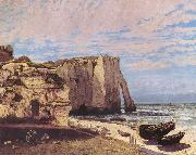 Gustave Courbet Cliffs at Etretat after the storm oil